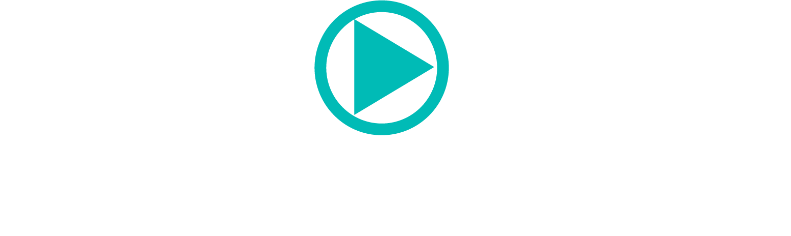 Logo de l'entreprise de production audiovisuelle VIDEO CUT PRODUCTION dans sa version blanche.